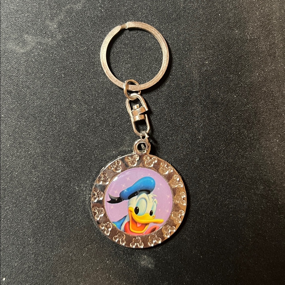 Donald Duck Keychain with Silver Accents